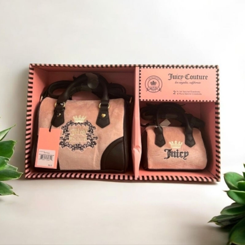 💕▪️Juicy Couture▪️ Heritage Mommy & Me Satchel Set - Dusty Blush - 2-Piece